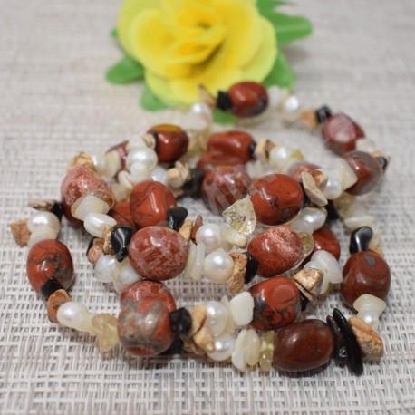Bracelet Jaspe Brechique et autres pierres