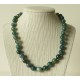 Collier Agate mousse perles rondes 10mm