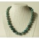Collier Agate mousse perles rondes 12mm