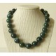 Collier Agate mousse perles rondes 16mm