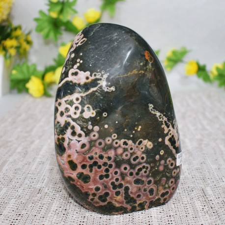 Jaspe océan orbiculaire forme libre ARB10