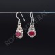Boucle d'oreille Rubis argent 1