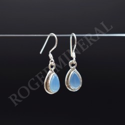 Boucle d'oreille Calcédoine argent 1
