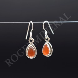 Boucle d'oreille Cornaline  argent