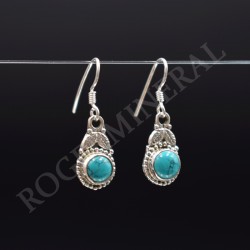 Boucle d'oreille Turquoise argent 2