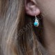 Boucle d'oreille Turquoise argent 1