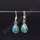 Boucle d'oreille Turquoise argent 1