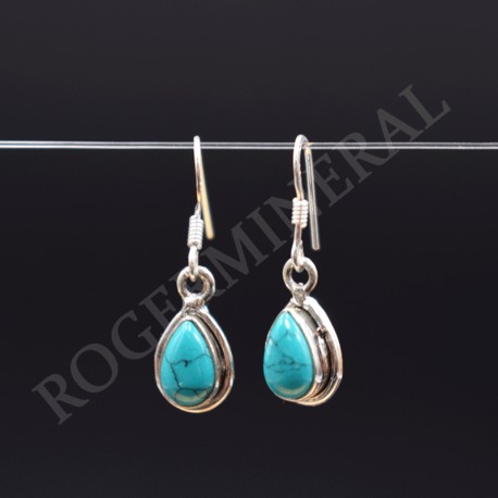 Boucle d'oreille Turquoise argent 1