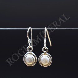 Boucle d'oreille Nacre argent 1