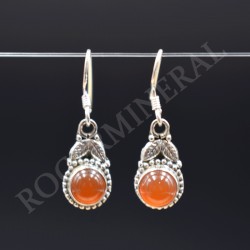 Boucle d'oreille Cornaline  argent 2