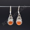 Boucle d'oreille Cornaline  argent 2