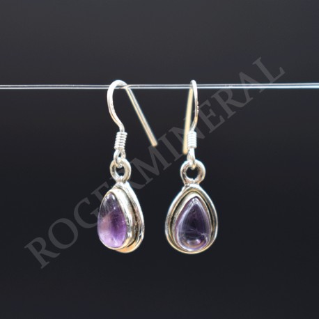 Boucle d'oreille Améthyste argent 1