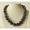Collier Améthyste Perle ronde 14mm