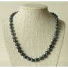 Collier Obsidienne mouchetée Perle ronde 6mm