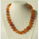 Collier Cornaline Perles rondes 10mm