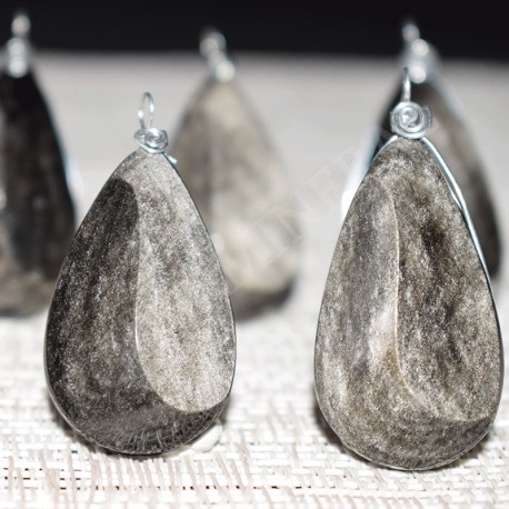 Obsidienne Mentogochol pendentif POM14