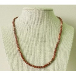Collier Jaspe rouge Perles rondes