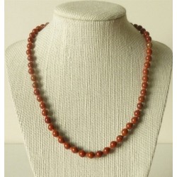 Collier Jaspe rouge Perles rondes