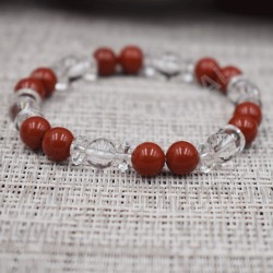 Bracelet Fluorite baroque avec Fleur de Vie