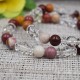 Bracelet Cristal de roche et Jaspe Mokaïte
