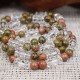 Bracelet Cristal de roche et Unakite