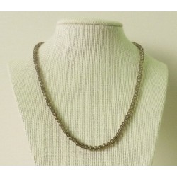 Collier Oeil de Tigre Perles rondes 4mm