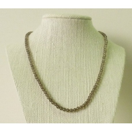 Collier Oeil de Tigre Perles rondes 4mm