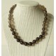 Collier Quartz Fumé Perles rondes 10mm