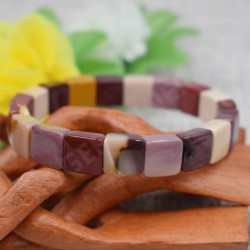 Bracelet Jaspe Mokaïte square 10mm