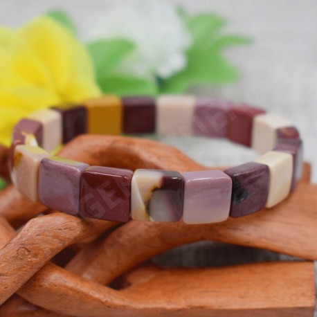 Bracelet Jaspe Mokaïte square 10mm