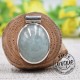 Pendentif Aigue Marine verte et argent 4