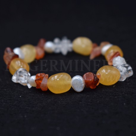 Bracelet Quartz fumé et autres pierres