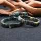 Bracelet Jaspe Polychrome square 10mm