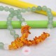 Bracelet fille en Aventurine, Cristal de roche et Ambre