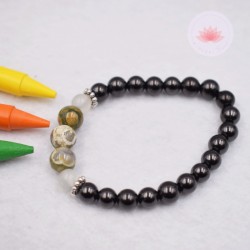 Bracelet enfant en Shungite, Jade et Jaspe orbiculaire