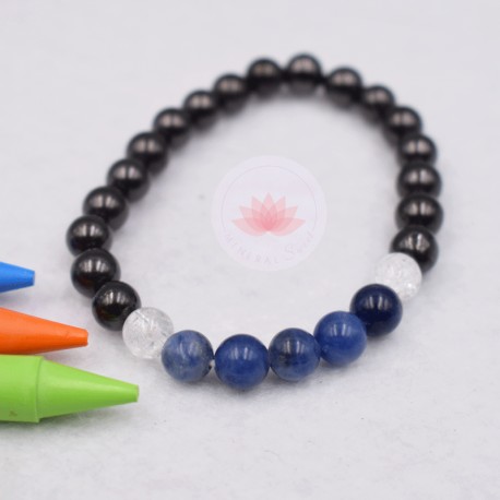 Bracelet enfant en Shungite, Jade et Jaspe orbiculaire