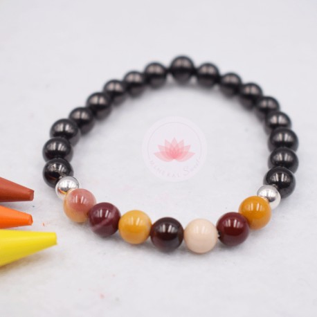 Bracelet enfant en Shungite, Jade et Jaspe orbiculaire