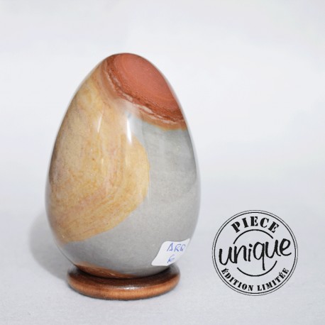 Jaspe polychrome oeuf AR014
