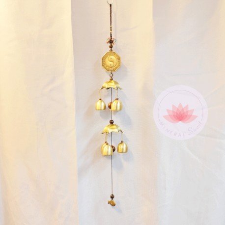 Carillon 6 clochettes Ying-yang