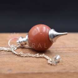 Jaspe Rouge pendule sphère