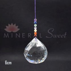 Boule Feng-shui à suspendre 6cm + divers pierres