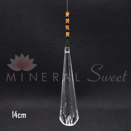 pointe Feng Shui bout rond 14cm + divers pierres