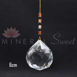 Boule Feng-shui à suspendre 6cm + divers pierres