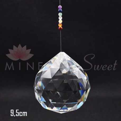 Boule Feng-shui à suspendre 8cm + 7Chakkras