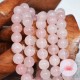 Bracelet Quartz rose perles rondes 10mm