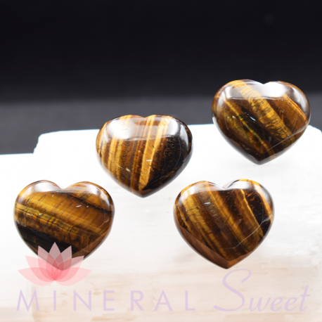 Oeil de Tigre pendentif coeur