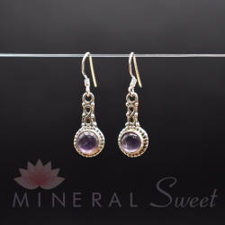 Boucle d'oreille Améthyste argent 1