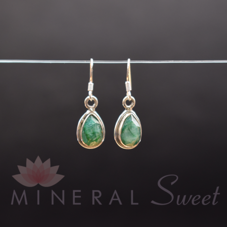 Boucle d'oreille Fluorite argent 2