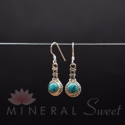 Boucle d'oreille Turquoise argent 3