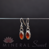 Boucle d'oreille Cornaline  argent 2